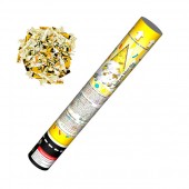 Пневмохлопушка 30 см, прямоугольники золото и серебро - Купить конфетти в Барнауле | серпантин - хлопушки